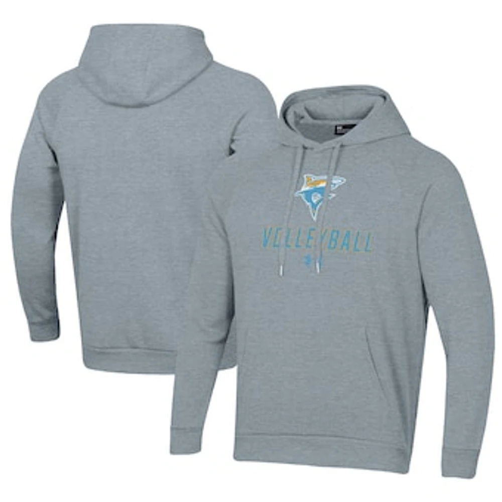 Men's Under Armour Grey LIU Sharks Rival Fleece Pullover Hoodie