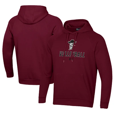 Men's Under Armour Crimson New Mexico State Aggies Rival Fleece Pullover Hoodie