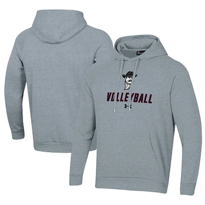 Men's Under Armour Grey New Mexico State Aggies Rival Fleece Pullover Hoodie