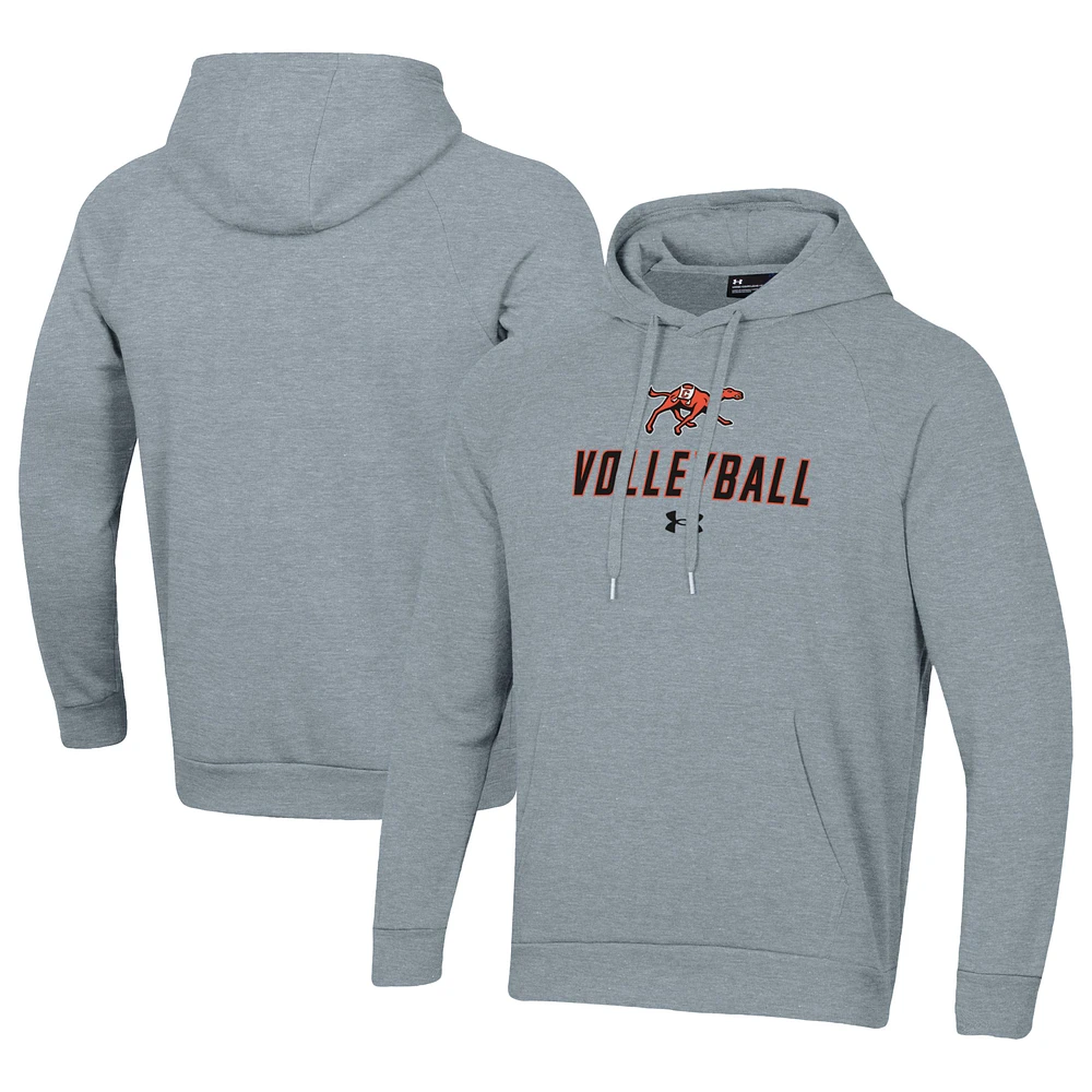 Men's Under Armour Gray Campbell Fighting Camels Rival Fleece Pullover Hoodie