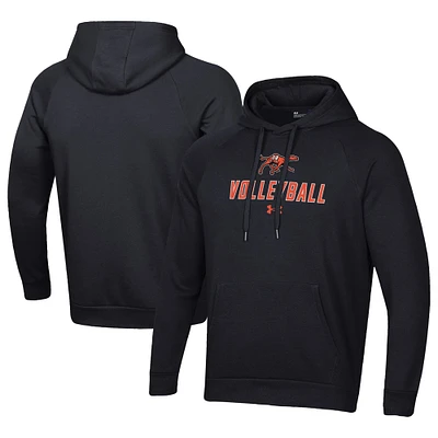 Men's Under Armour Black Campbell Fighting Camels Rival Fleece Pullover Hoodie