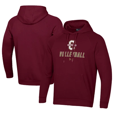 Men's Under Armour Maroon Charleston Cougars Rival Fleece Pullover Hoodie