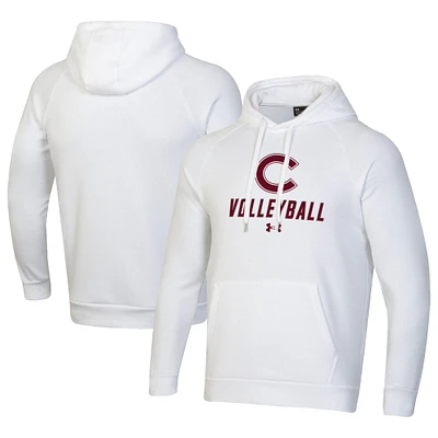 Men's Under Armour White Colgate Raiders Rival Fleece Pullover Hoodie