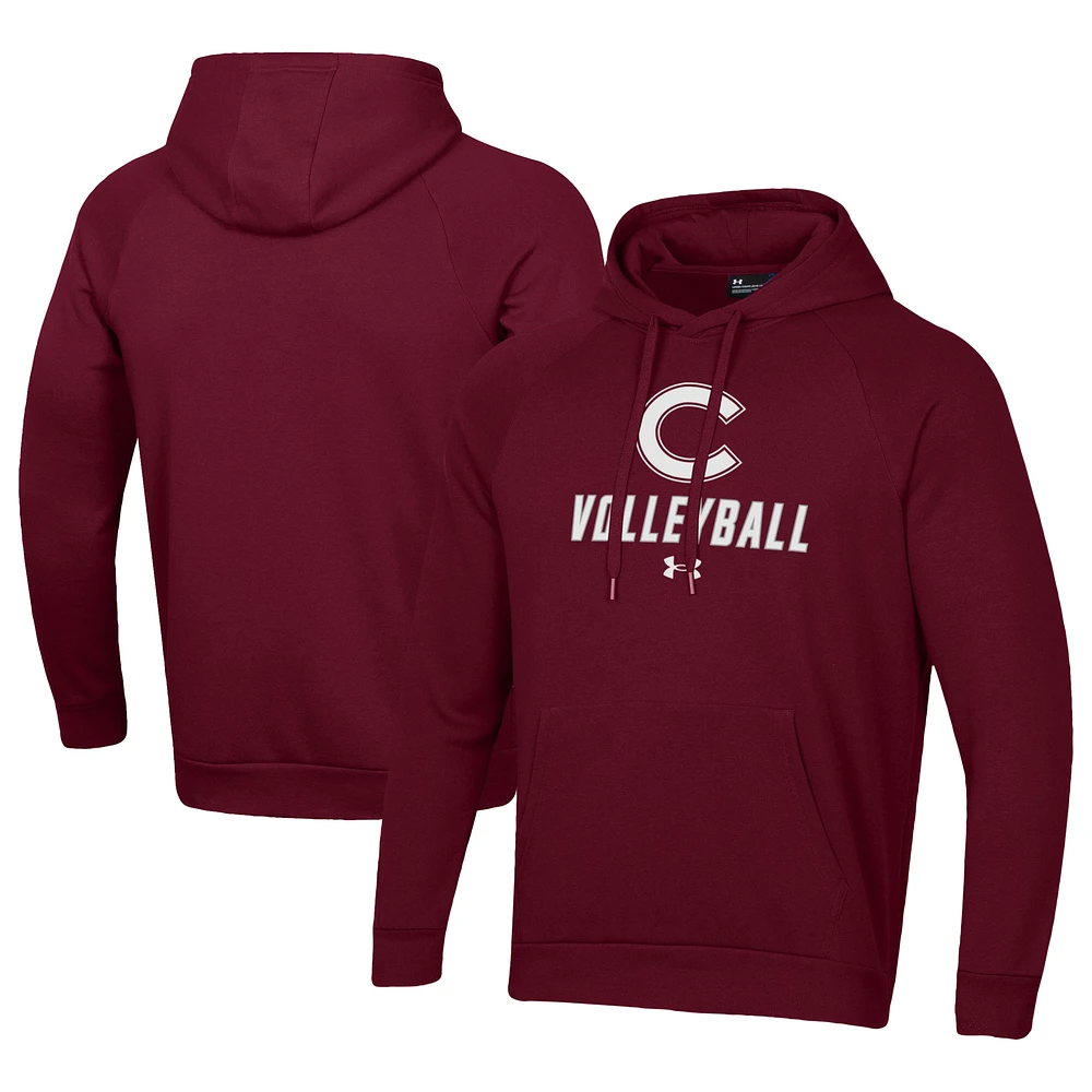 Men's Under Armour Maroon Colgate Raiders Rival Fleece Pullover Hoodie