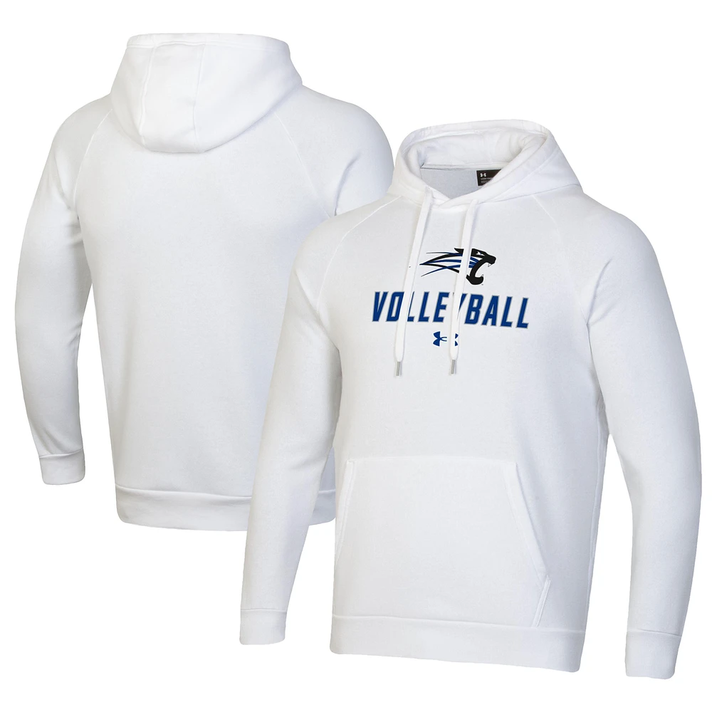 Men's Under Armour White Purdue Fort Wayne Mastodons Rival Fleece Pullover Hoodie