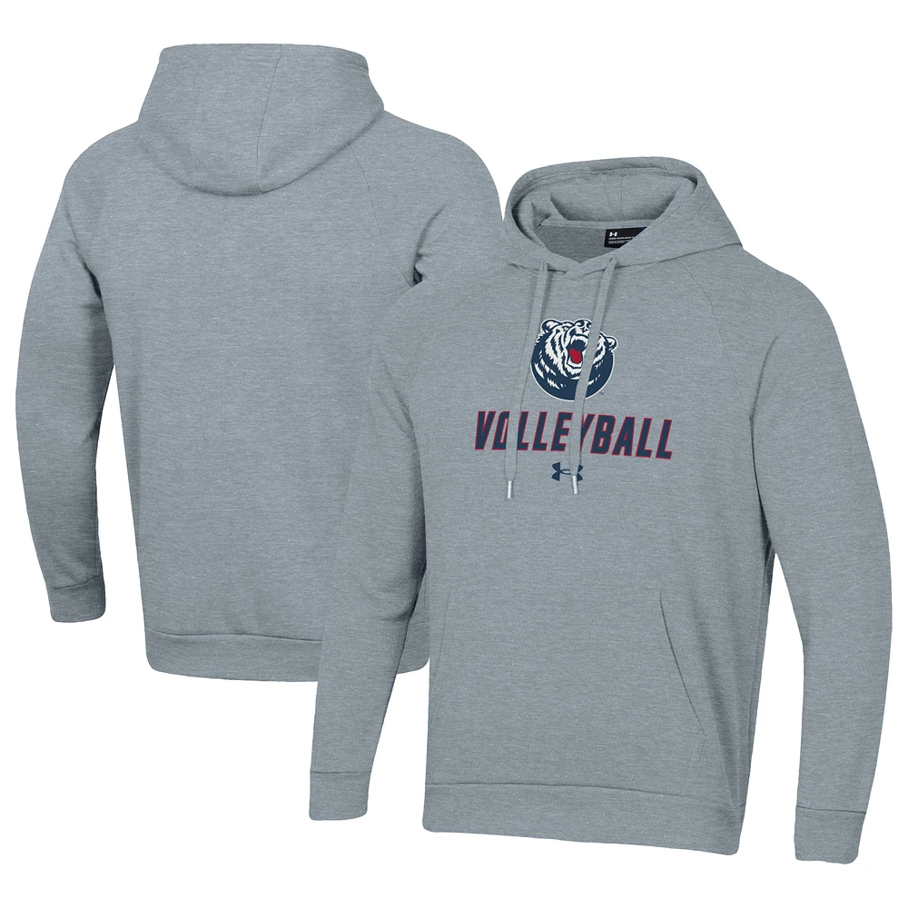 Men's Under Armour Gray Belmont Bruins Rival Fleece Pullover Hoodie