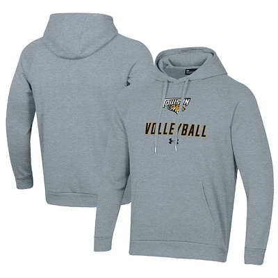 Men's Under Armour Grey Towson Tigers Rival Fleece Pullover Hoodie