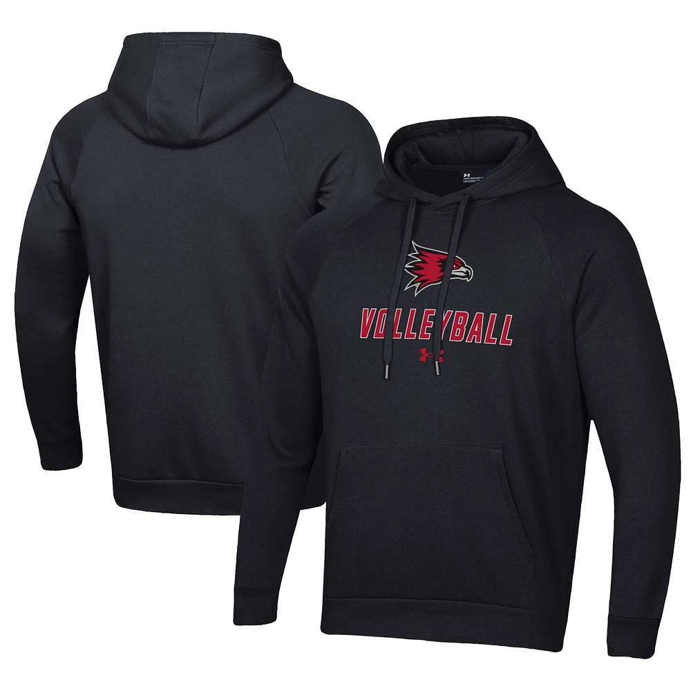 Men's Under Armour Black SEMO Redhawks Rival Fleece Pullover Hoodie