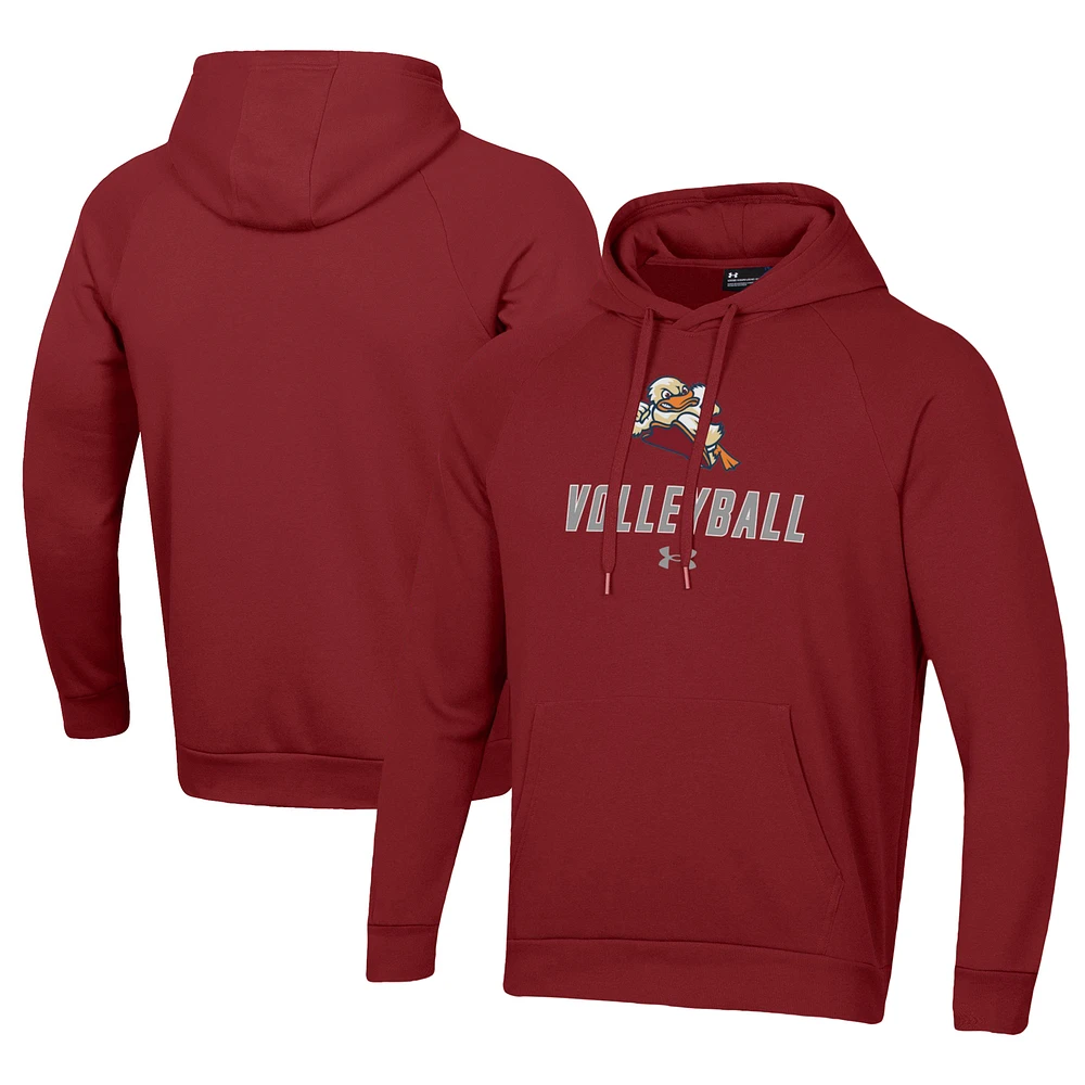 Men's Under Armour Maroon Stevens Institute of Technology Ducks Rival Fleece Pullover Hoodie