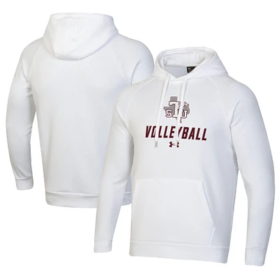 Men's Under Armour White Texas Southern Tigers Rival Fleece Pullover Hoodie