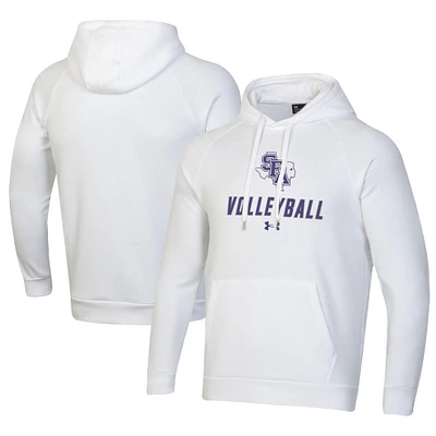 Men's Under Armour White Stephen F Austin Lumberjacks Rival Fleece Pullover Hoodie