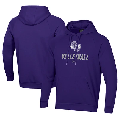 Men's Under Armour Purple Stephen F Austin Lumberjacks Rival Fleece Pullover Hoodie