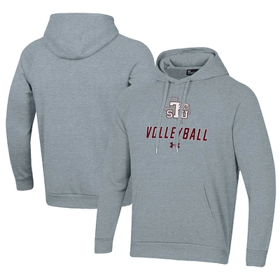 Men's Under Armour Grey Texas Southern Tigers Rival Fleece Pullover Hoodie