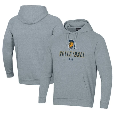 Men's Under Armour Grey UNCG Spartans Rival Fleece Pullover Hoodie