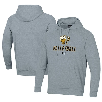Men's Under Armour Grey University of Maryland Baltimore Rival Fleece Pullover Hoodie