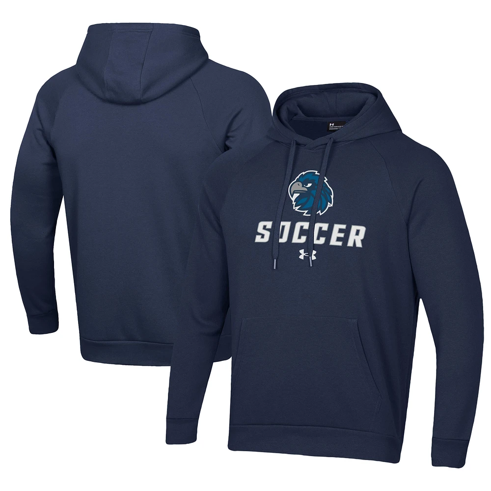 Men's Under Armour Royal Monmouth Hawks Rival Fleece Pullover Hoodie