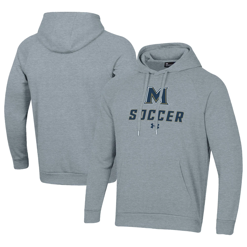 Men's Under Armour Gray Mount St. Mary's Mountaineers Rival Fleece Pullover Hoodie