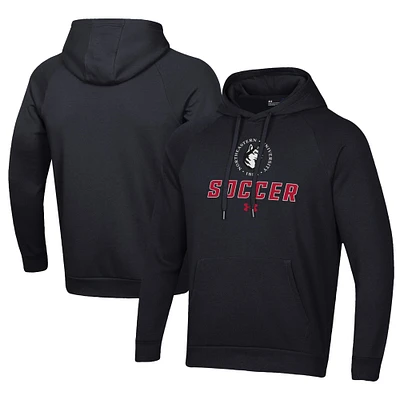Men's Under Armour Black Northeastern Huskies Rival Fleece Pullover Hoodie