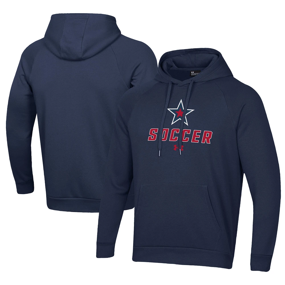 Men's Under Armour Blue Robert Morris Colonials Rival Fleece Pullover Hoodie