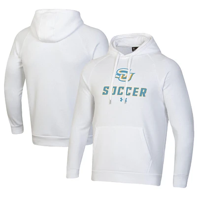 Men's Under Armour White Southern University Jaguars Rival Fleece Pullover Hoodie