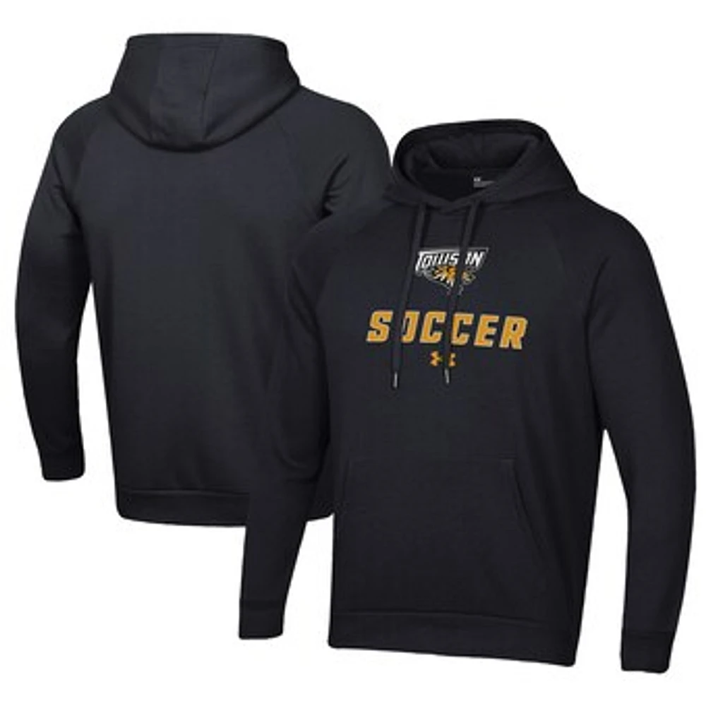 Men's Under Armour Black Towson Tigers Rival Fleece Pullover Hoodie