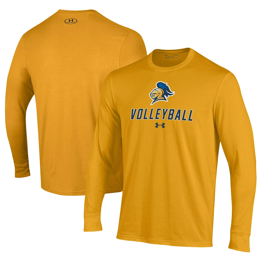 Men's Under Armour Maize Carleton Knights Volleyball Performance Long Sleeve T-Shirt