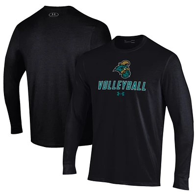 Men's Under Armour Black Coastal Carolina Chanticleers Volleyball Performance Long Sleeve T-Shirt
