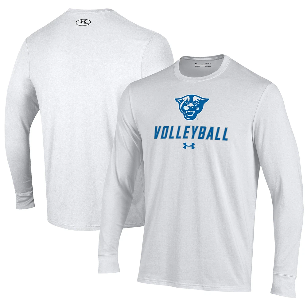 Men's Under Armour White Georgia State Panthers Volleyball Performance Long Sleeve T-Shirt