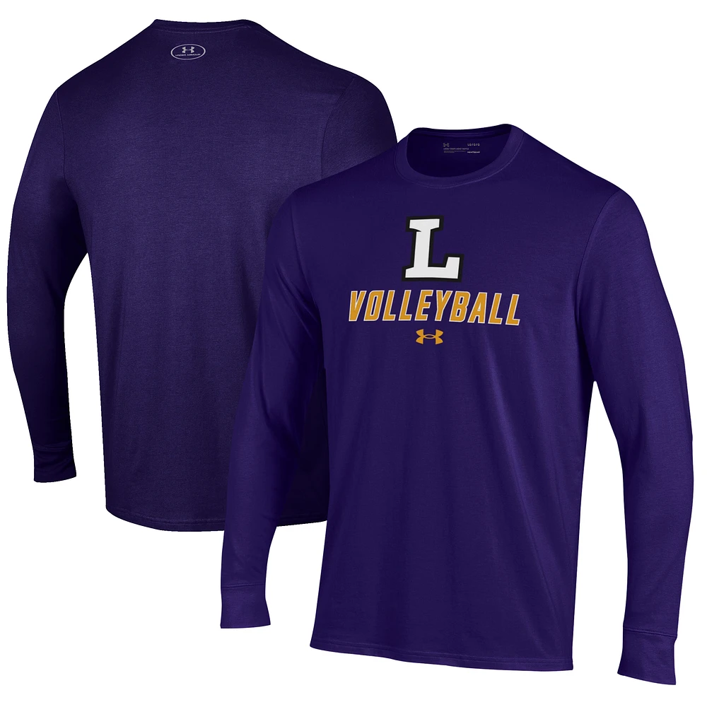 Men's Under Armour Purple Lipscomb Bisons Volleyball Performance Long Sleeve T-Shirt