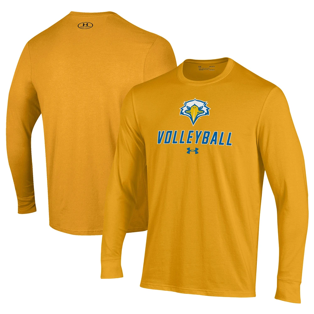 Men's Under Armour Gold Morehead State Eagles Volleyball Performance Long Sleeve T-Shirt