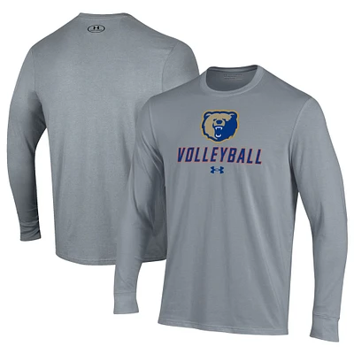 Men's Under Armour Gray Morgan State Bears Volleyball Performance Long Sleeve T-Shirt