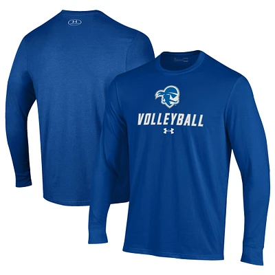 Men's Under Armour Seton Hall Pirates Volleyball Performance Long Sleeve T-Shirt