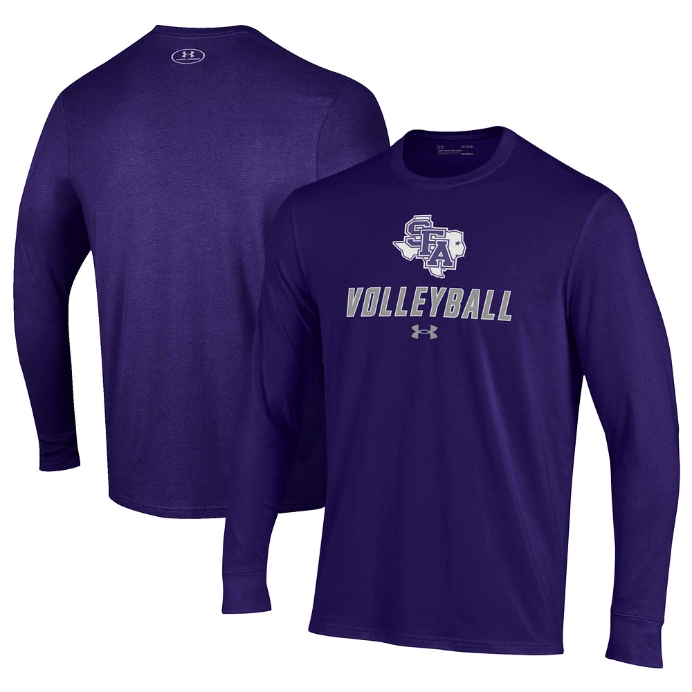 Men's Under Armour Stephen F Austin Lumberjacks Volleyball Performance Long Sleeve T-Shirt