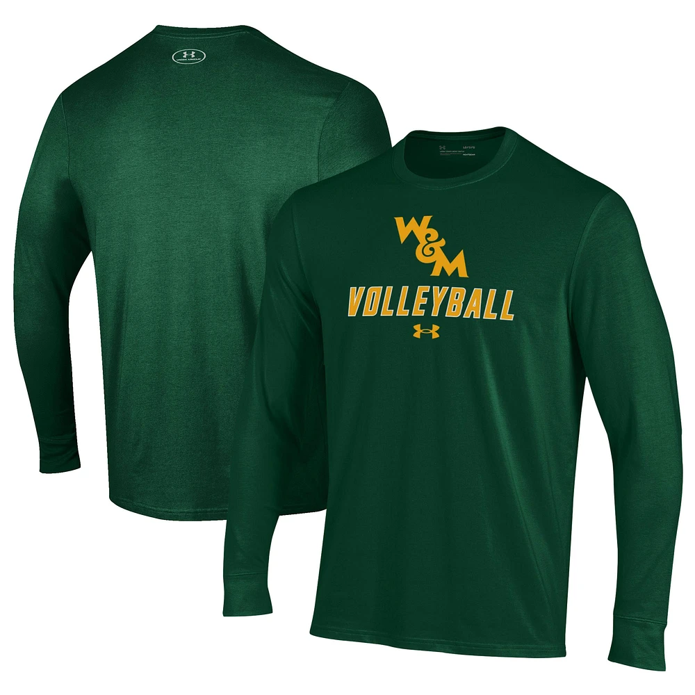 Men's Under Armour William & Mary Tribe Volleyball Performance Long Sleeve T-Shirt