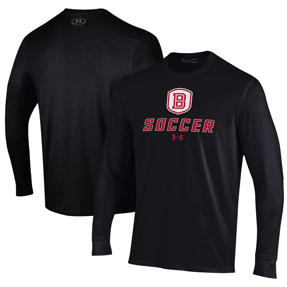 Men's Under Armour Black Bradley Braves Soccer Performance Long Sleeve T-Shirt