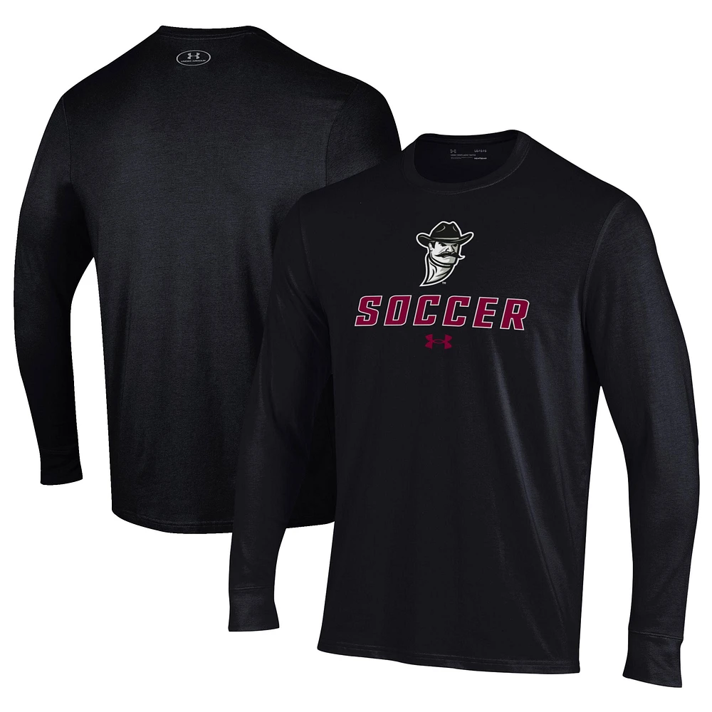 Men's Under Armour New Mexico State Aggies Soccer Performance Long Sleeve T-Shirt