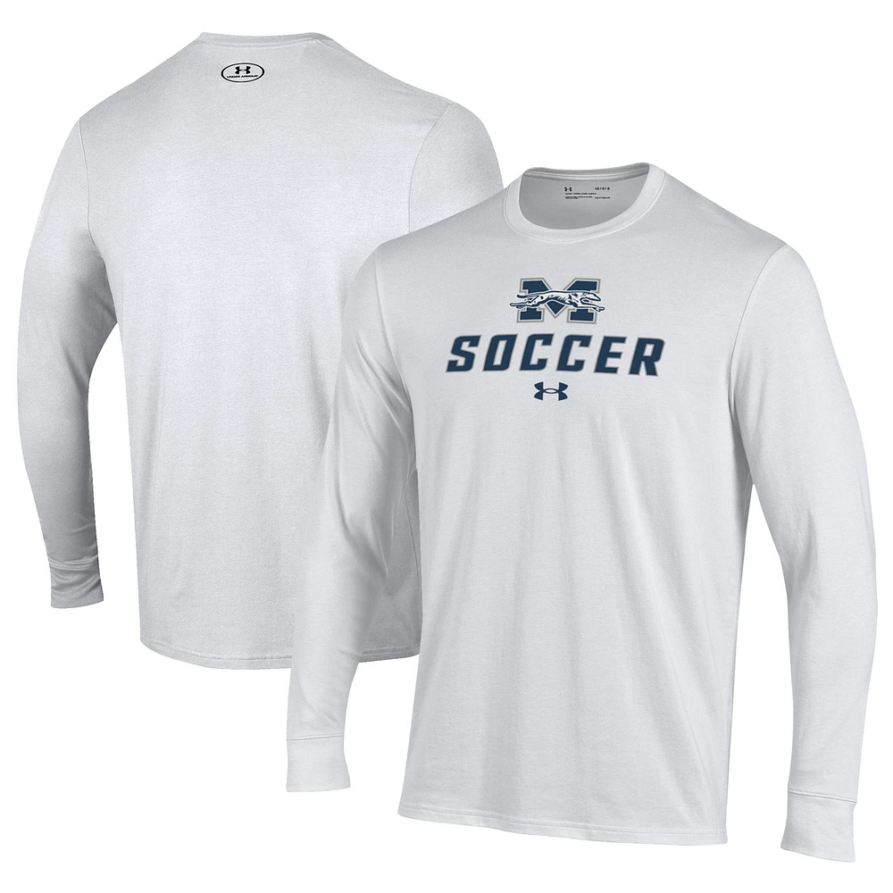 Men's Under Armour Moravian Greyhounds Soccer Performance Long Sleeve T-Shirt