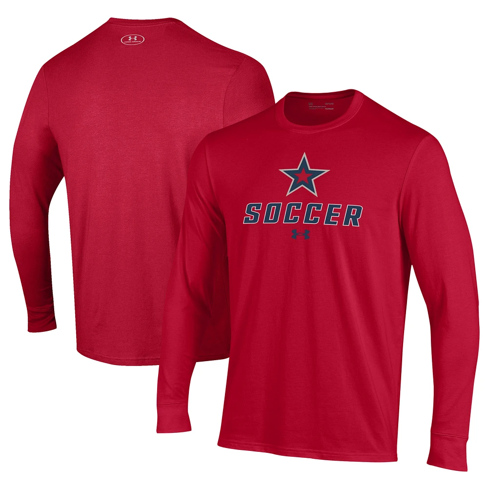 Men's Under Armour Robert Morris Colonials Soccer Performance Long Sleeve T-Shirt