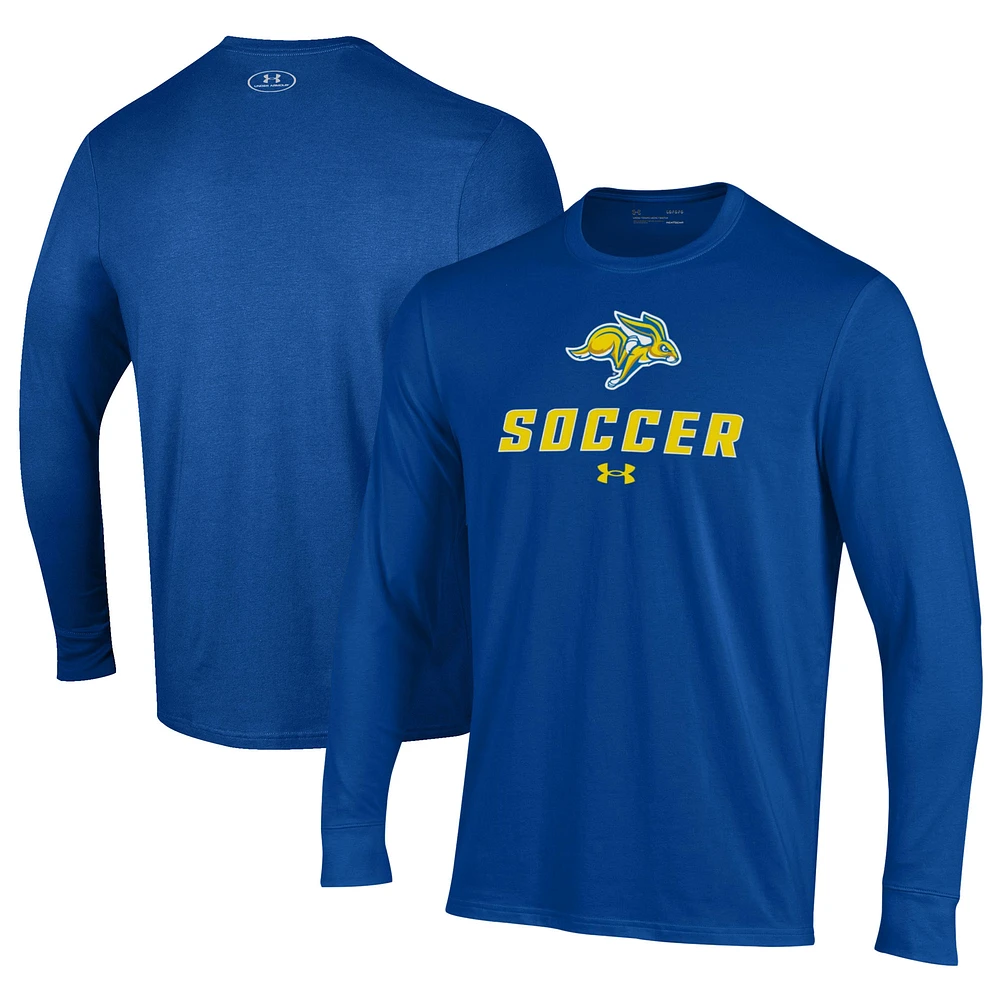 Men's Under Armour South Dakota State Jackrabbits Soccer Performance Long Sleeve T-Shirt