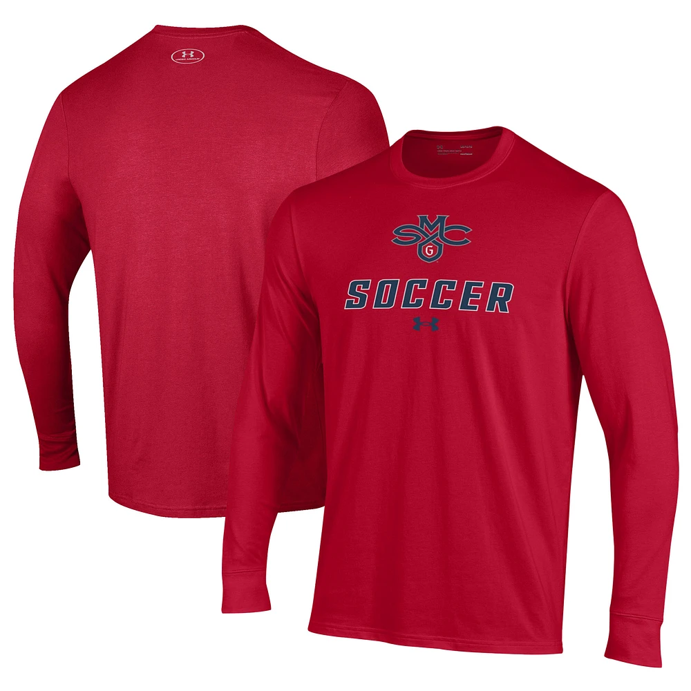 Men's Under Armour Saint Mary's Gaels Soccer Performance Long Sleeve T-Shirt