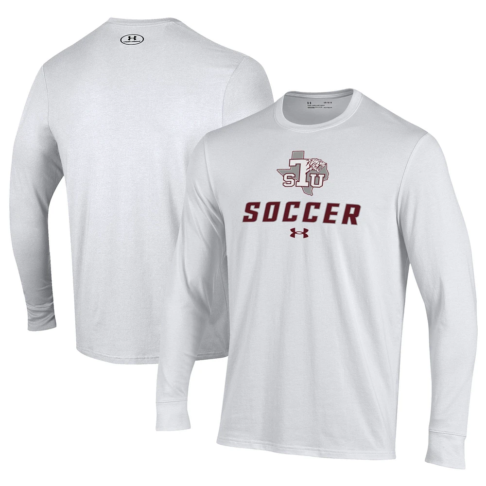 Men's Under Armour Texas Southern Tigers Soccer Performance Long Sleeve T-Shirt