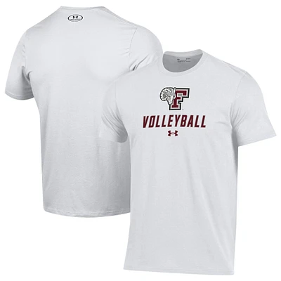 Men's Under Armour White Fordham Rams Volleyball Performance T-Shirt