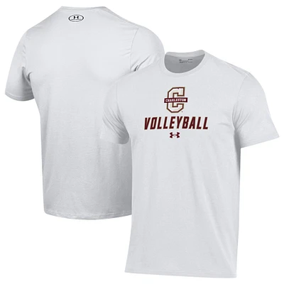 Men's Under Armour White Charleston Cougars Volleyball Performance T-Shirt