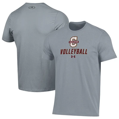 Men's Under Armour Gray Charleston Cougars Volleyball Performance T-Shirt
