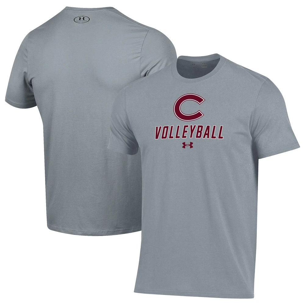 Men's Under Armour Gray Colgate Raiders Volleyball Performance T-Shirt