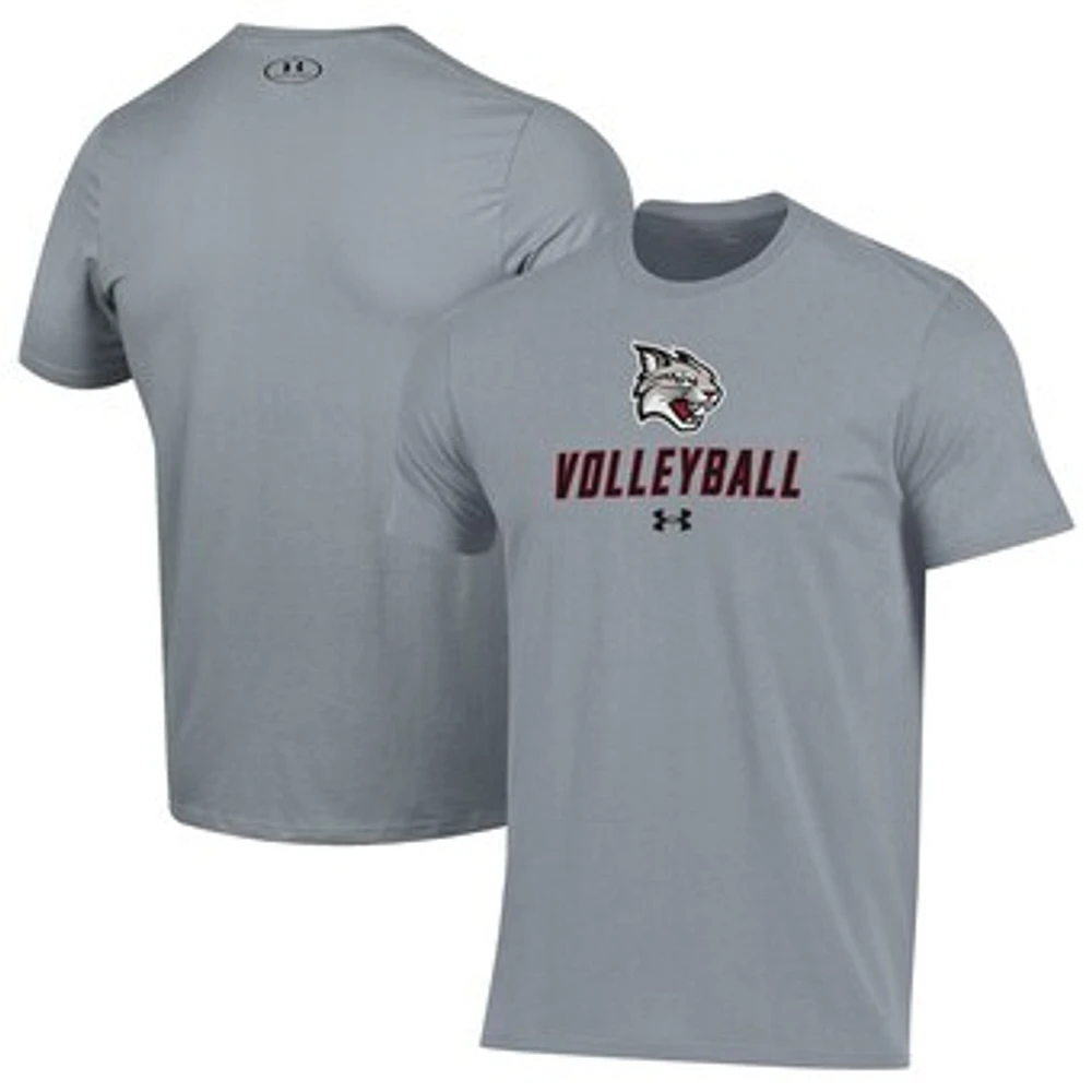 Men's Under Armour Gray Davidson Wildcats Volleyball Performance T-Shirt