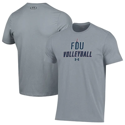 Men's Under Armour Gray Fairleigh Dickinson Knights Volleyball Performance T-Shirt