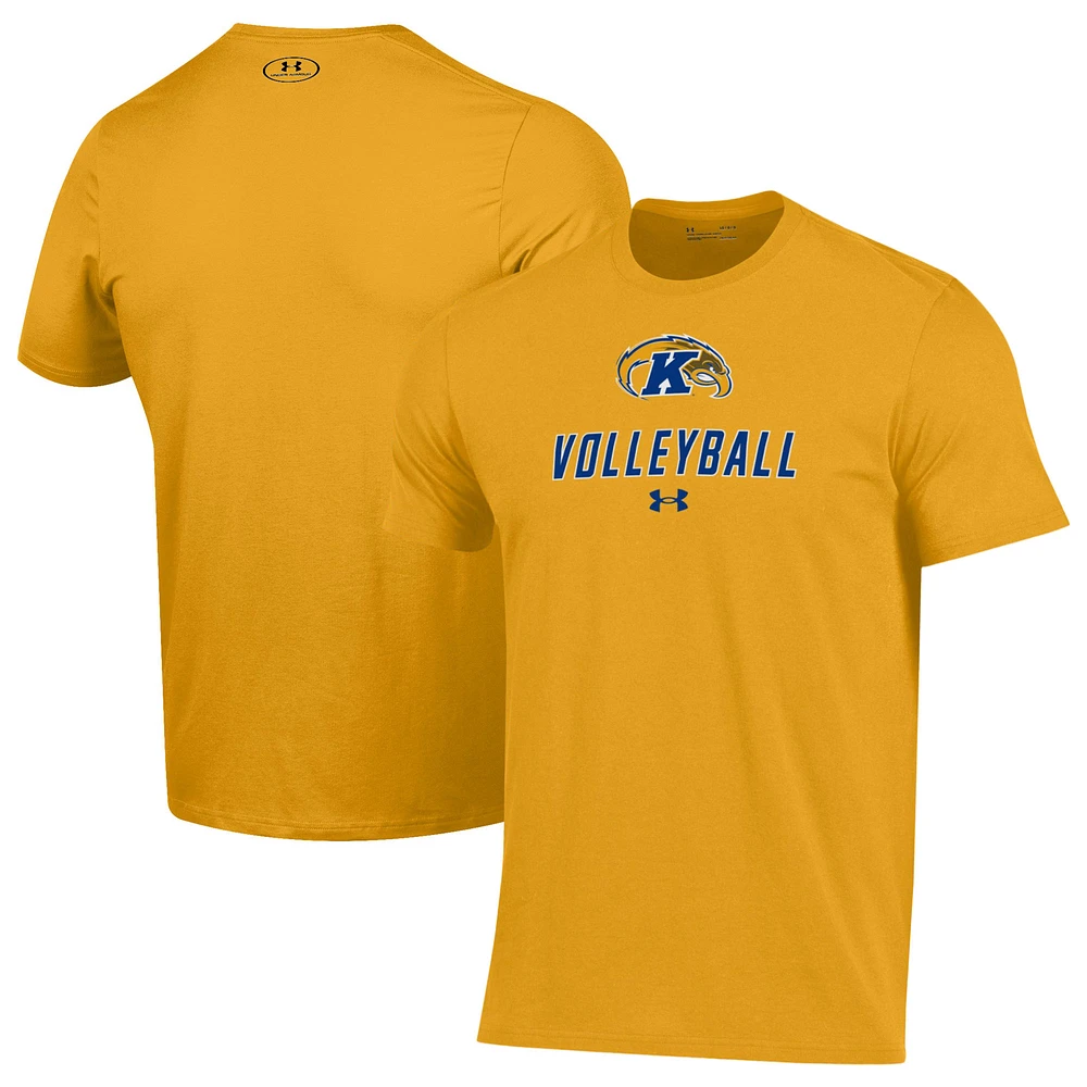 Men's Under Armour Gold Kent State Golden Flashes Volleyball Performance T-Shirt