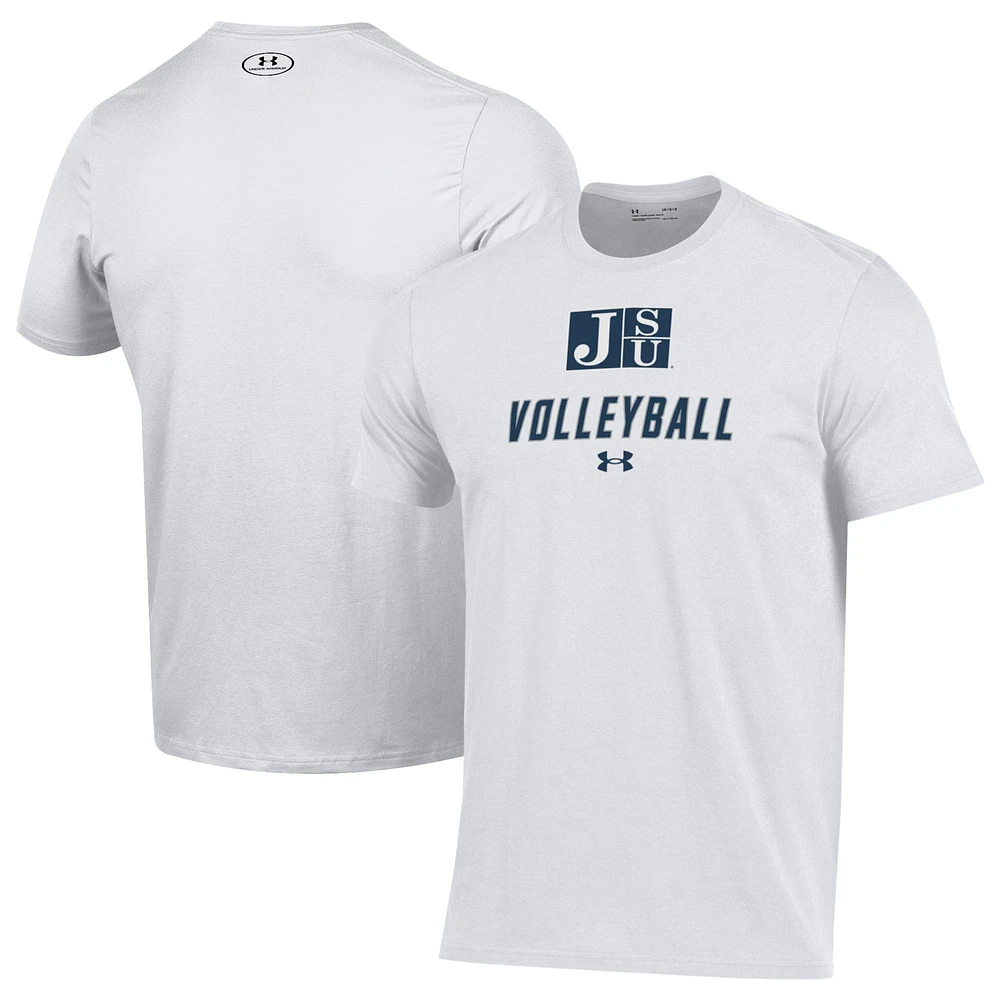 Men's Under Armour White Jackson State Tigers Volleyball Performance T-Shirt