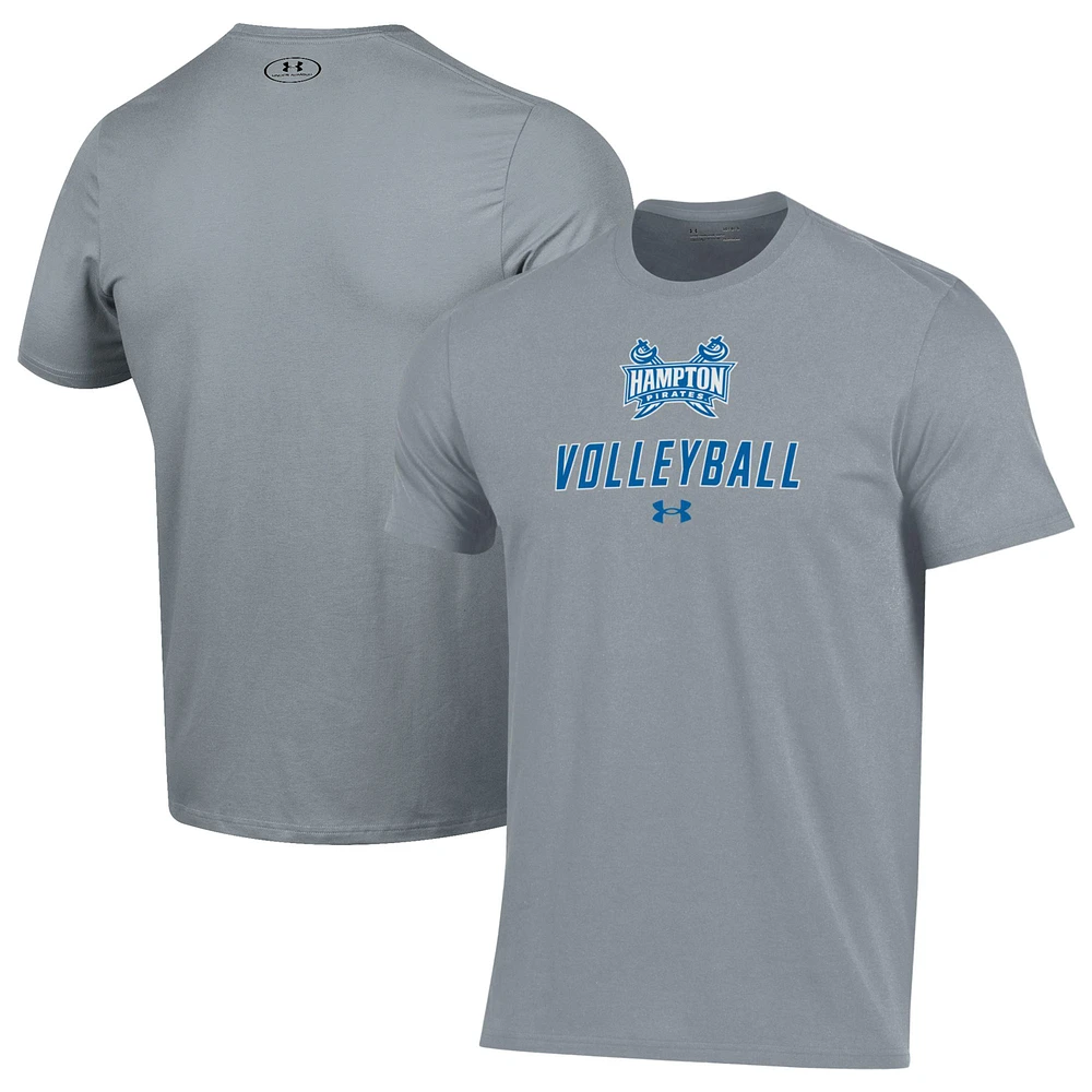 Men's Under Armour Gray Hampton Pirates Volleyball Performance T-Shirt